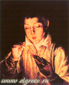 Мальчик, раздувающий лучину. Эль Греко / www.ElGreco.ru